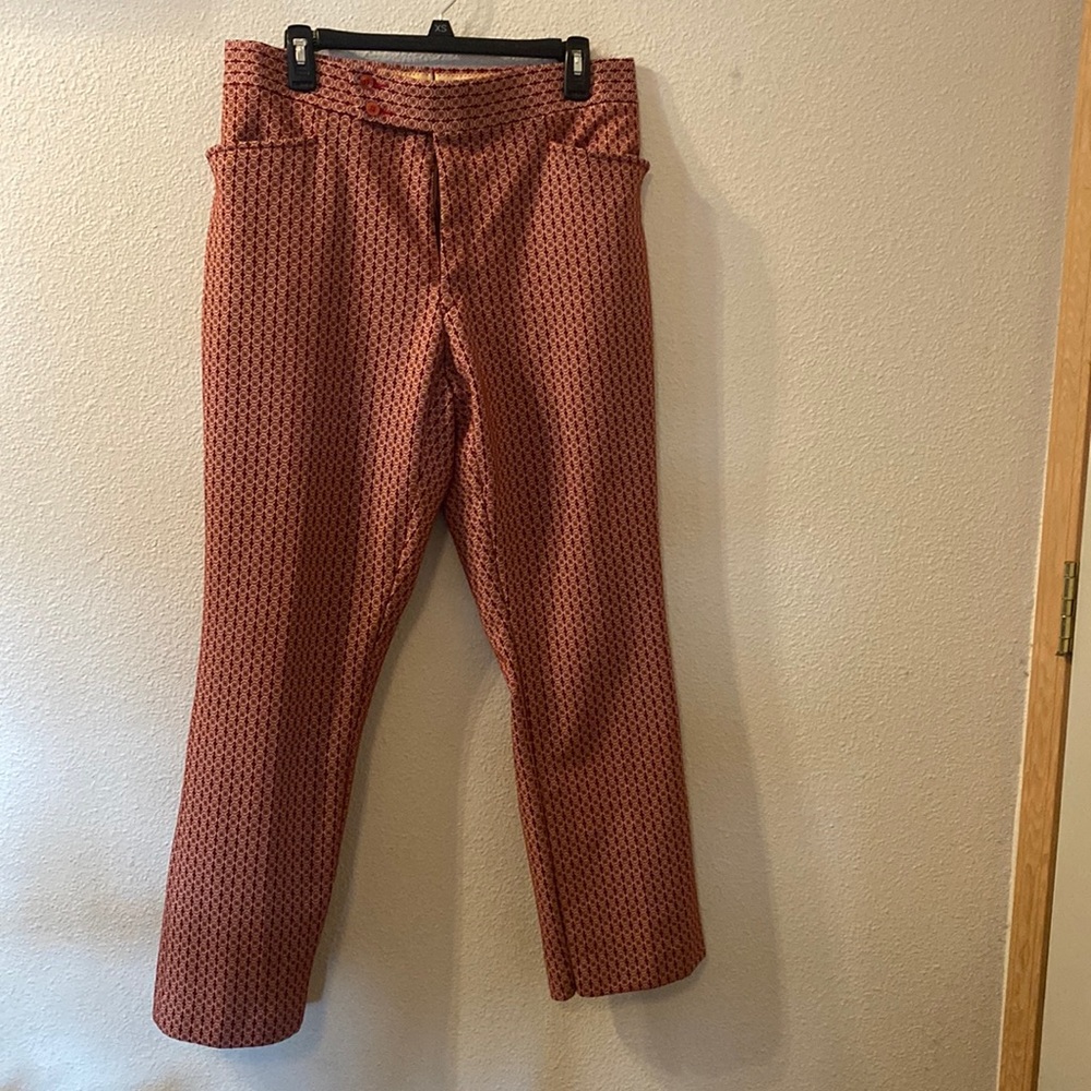 Vintage Jantzen fun print pants there is no size waist measurement is 17 inches